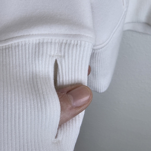 Spanx AirEssentials Half-Zip Pullover | XS (Fits Oversized) | Cloud White - Picture 7 of 8